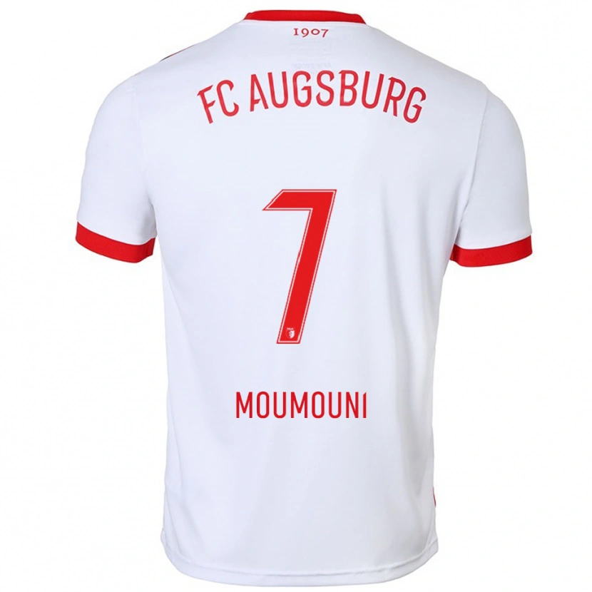 Danxen Kobiety Faris Moumouni #7 Biały Czerwony Domowa Koszulka 2025/26 Koszulki Klubowe