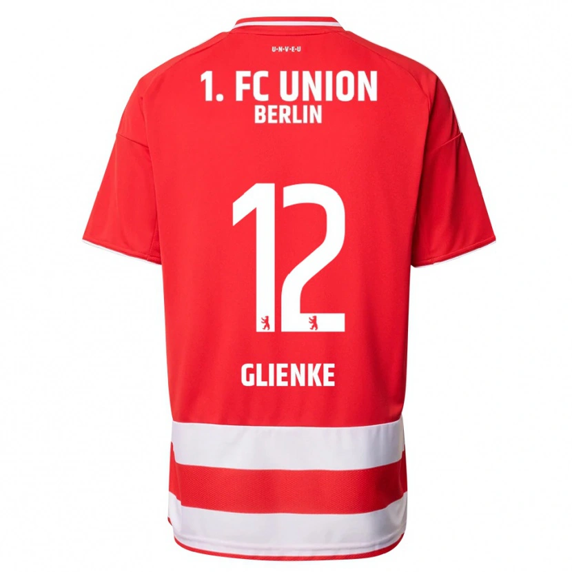 Danxen Kobiety Niklas Glienke #12 Czerwony Biały Domowa Koszulka 2025/26 Koszulki Klubowe