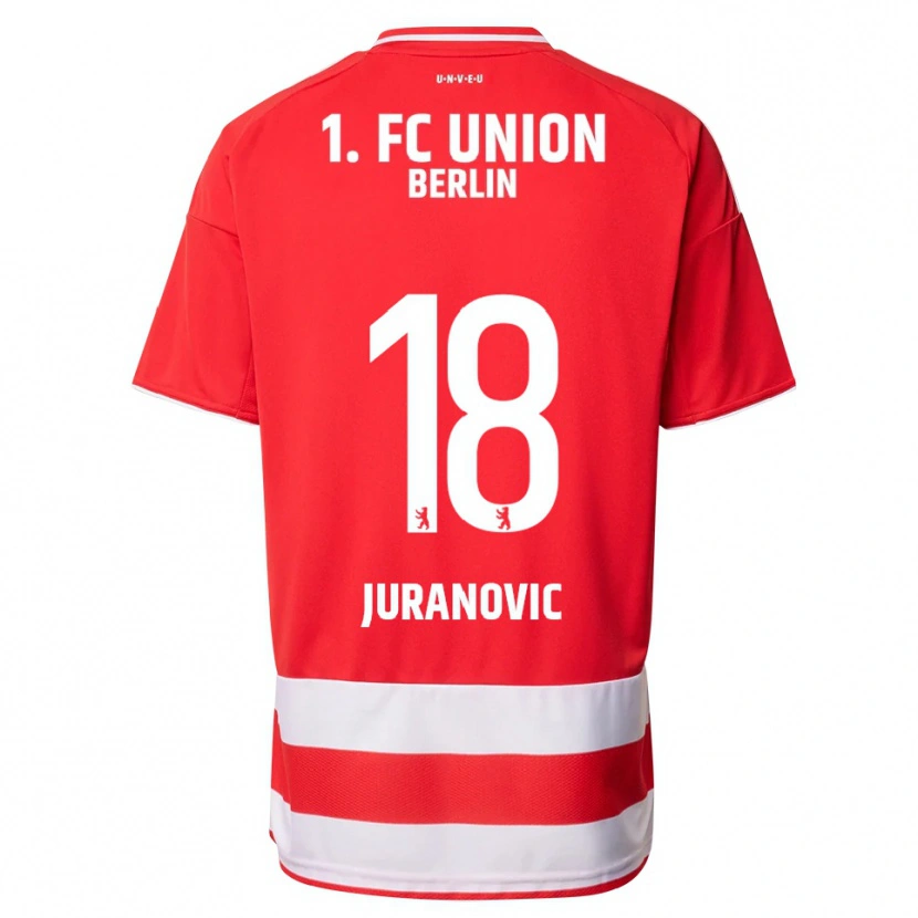 Danxen Kobiety Josip Juranovic #18 Czerwony Biały Domowa Koszulka 2025/26 Koszulki Klubowe
