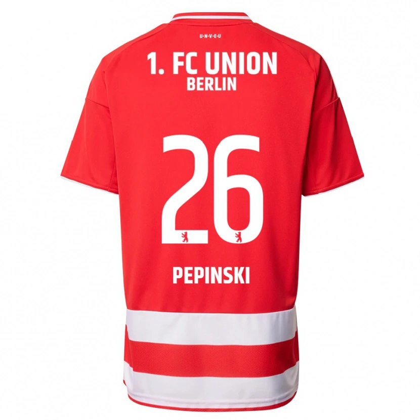 Danxen Kobiety Louis Pepinski #26 Czerwony Biały Domowa Koszulka 2025/26 Koszulki Klubowe