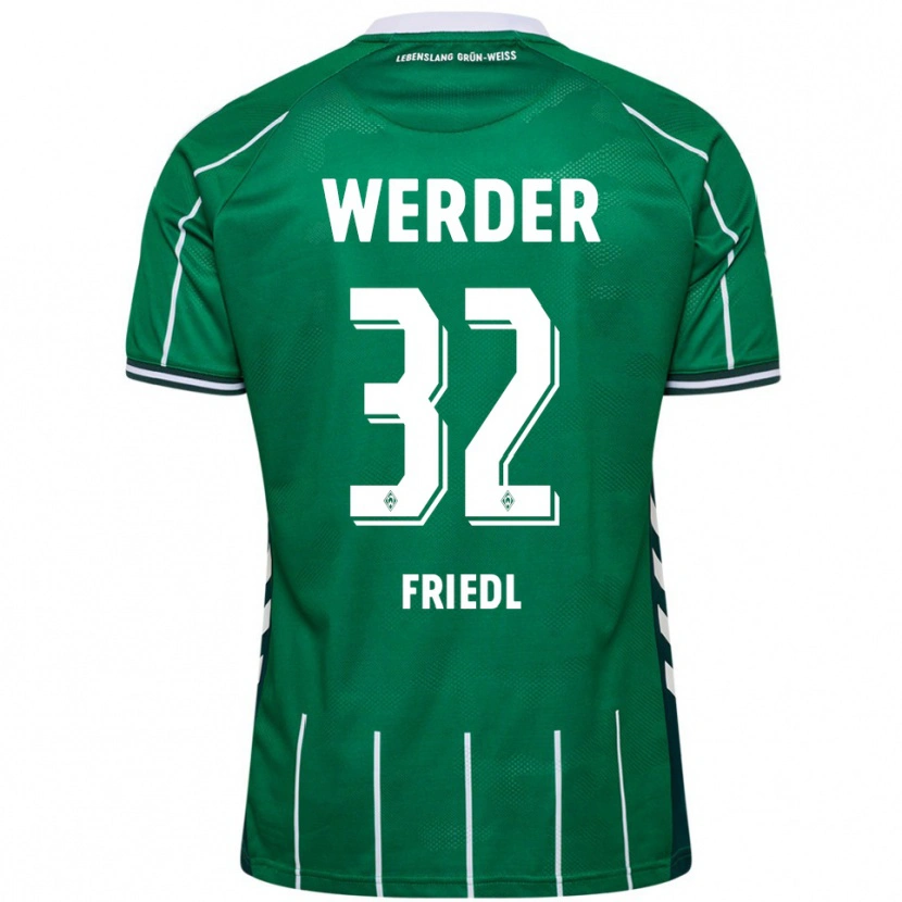 Danxen Kobiety Marco Friedl #32 Zielony Biały Domowa Koszulka 2025/26 Koszulki Klubowe