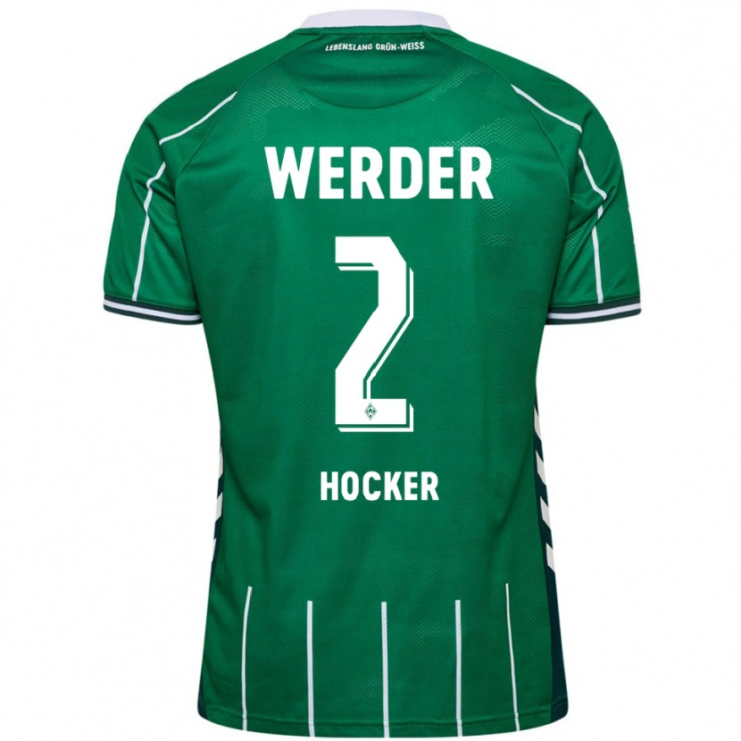 Danxen Kobiety Luca Höcker #2 Zielony Biały Domowa Koszulka 2025/26 Koszulki Klubowe