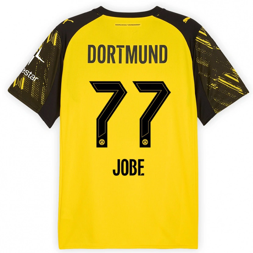 Danxen Kobiety Jobe Bellingham #77 Żółty Czarny Domowa Koszulka 2025/26 Koszulki Klubowe