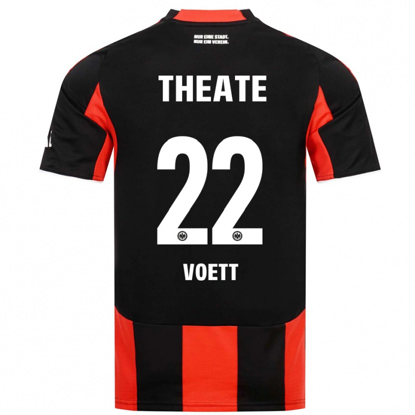 Danxen Kobiety Johannes Vött #22 Czarny Czerwony Domowa Koszulka 2025/26 Koszulki Klubowe