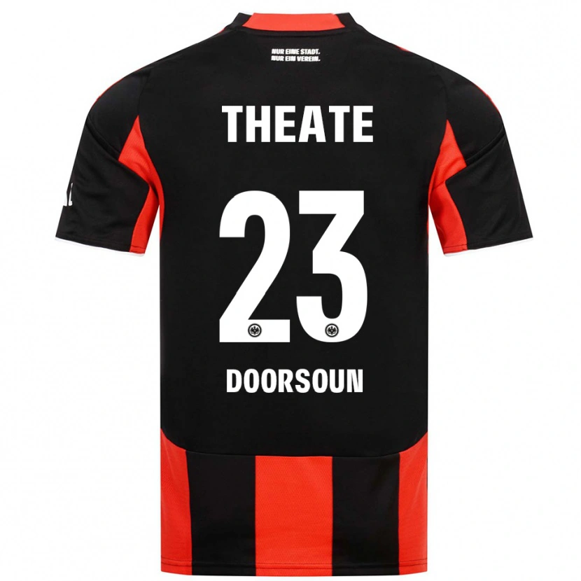 Danxen Kobiety Sara Doorsoun #23 Czarny Czerwony Domowa Koszulka 2025/26 Koszulki Klubowe