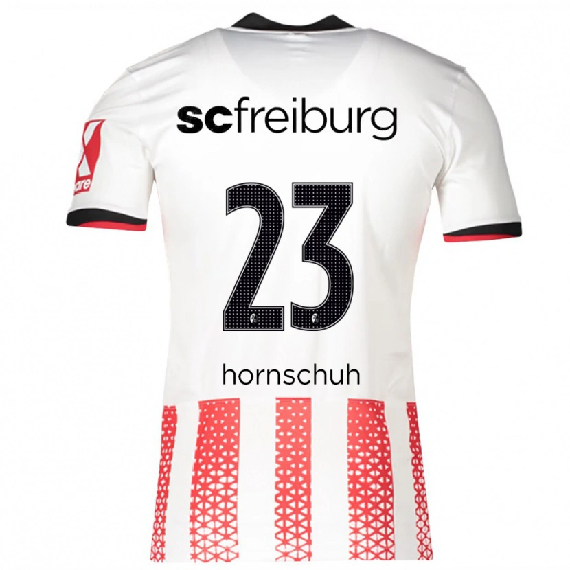 Danxen Kobiety Marc Hornschuh #23 Biały Czerwony Domowa Koszulka 2025/26 Koszulki Klubowe