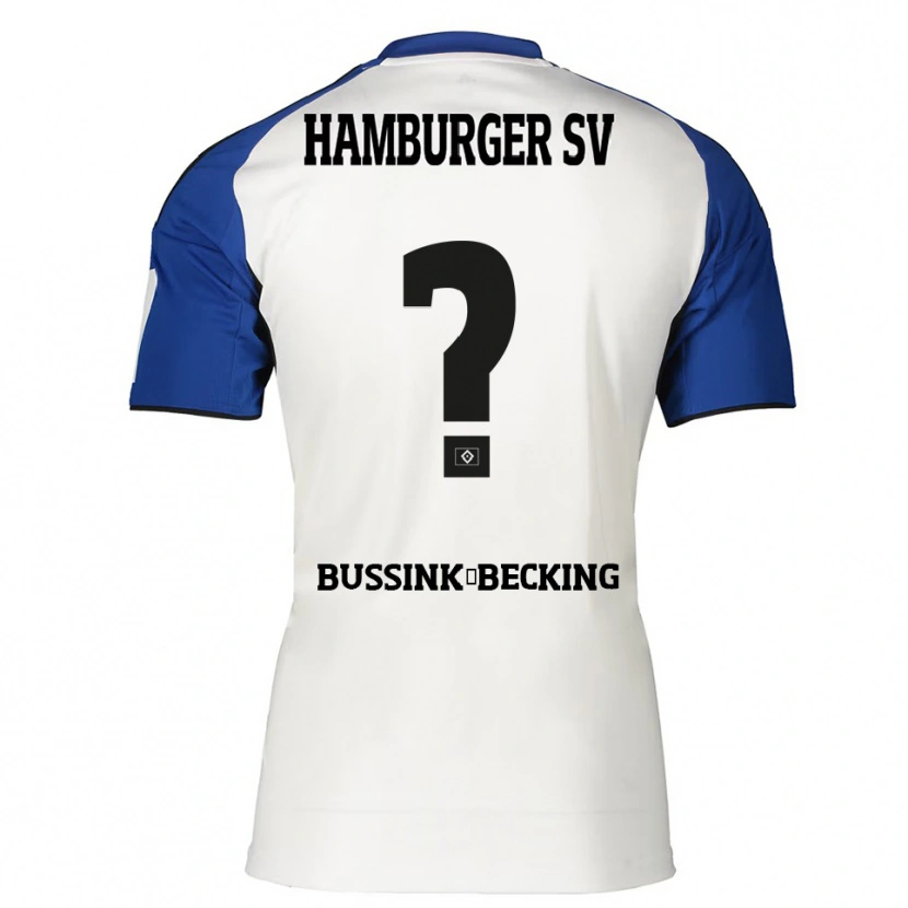 Danxen Kobiety Piet-Luis Bussink-Becking #0 Biały Niebieski Domowa Koszulka 2025/26 Koszulki Klubowe