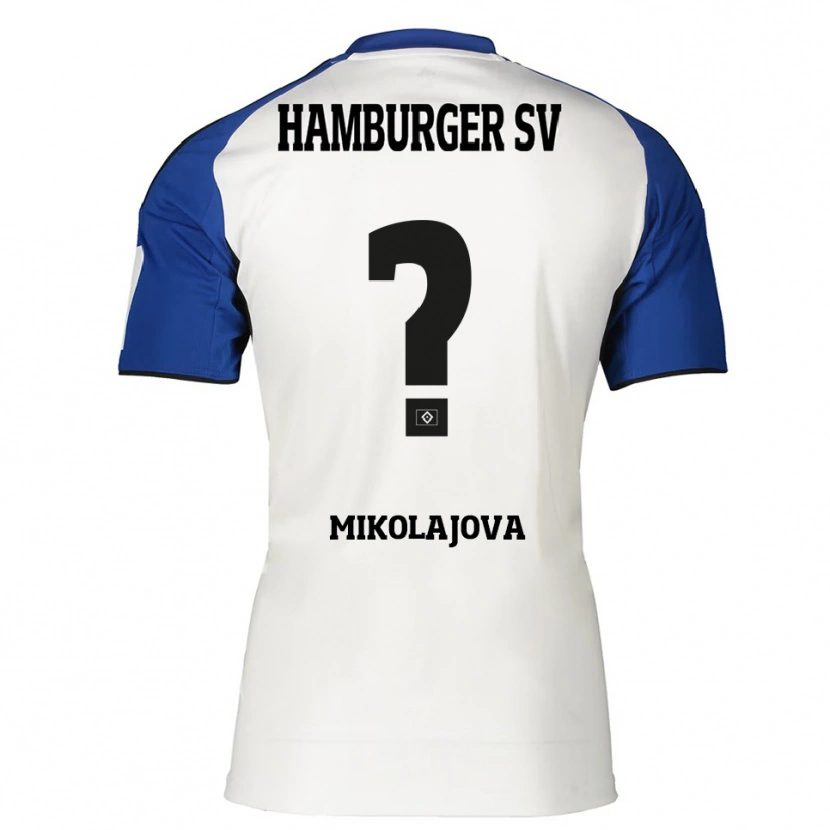 Danxen Kobiety Maria Mikolajova #0 Biały Niebieski Domowa Koszulka 2025/26 Koszulki Klubowe