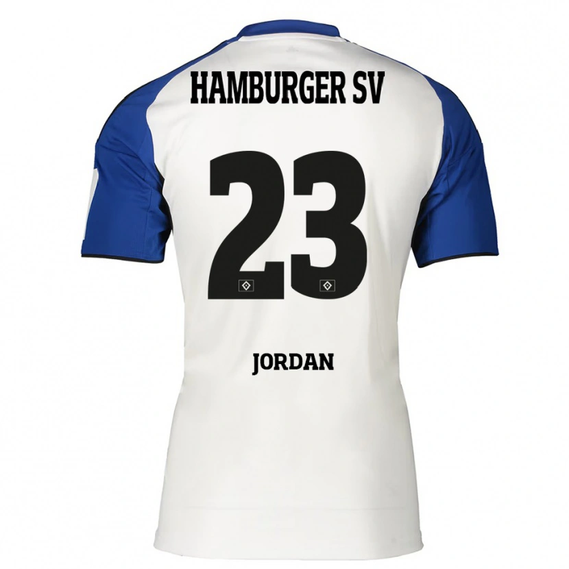 Danxen Kobiety Dominik Jordan #23 Biały Niebieski Domowa Koszulka 2025/26 Koszulki Klubowe