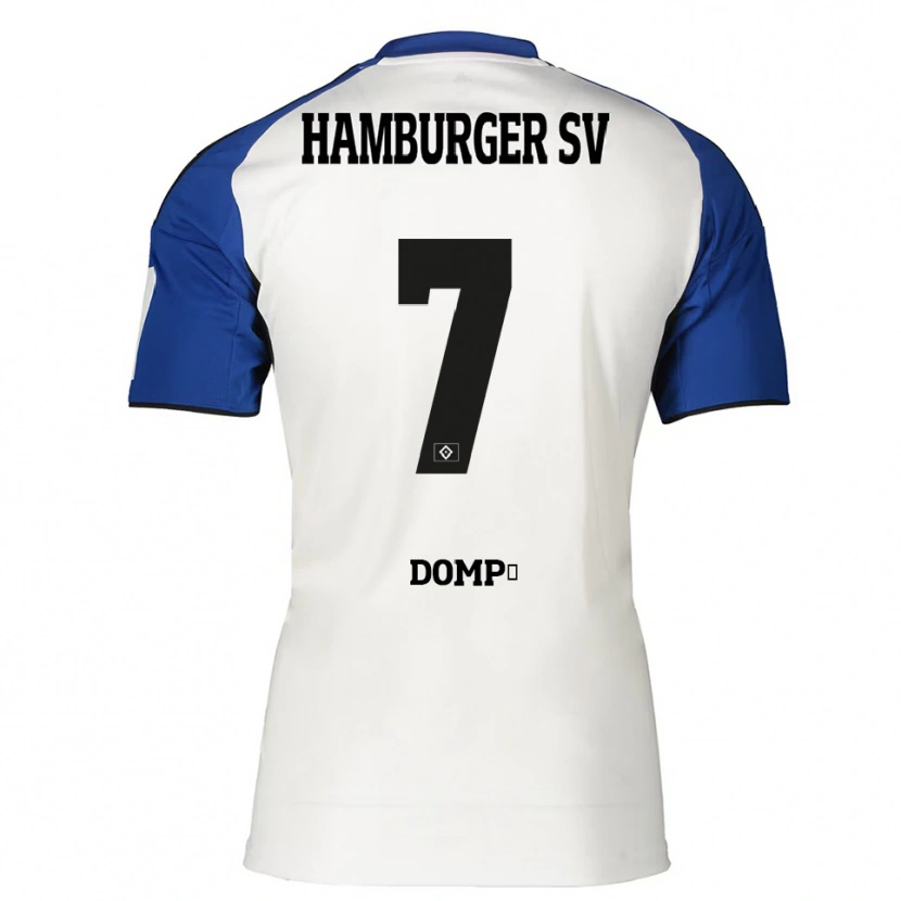 Danxen Kobiety Jean-Luc Dompé #7 Biały Niebieski Domowa Koszulka 2025/26 Koszulki Klubowe