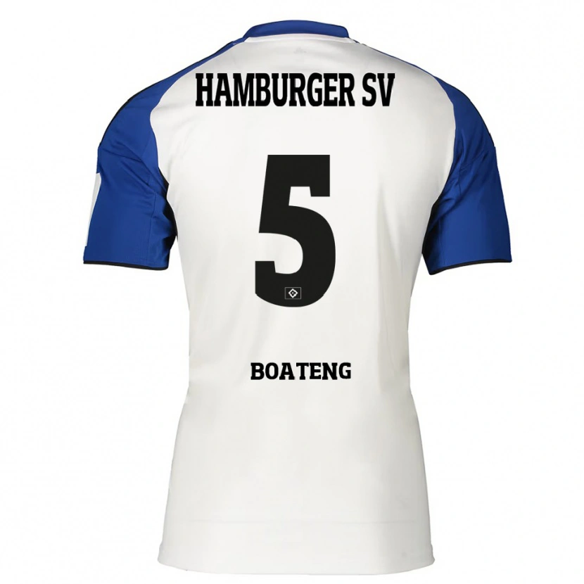 Danxen Kobiety Enock Boateng #5 Biały Niebieski Domowa Koszulka 2025/26 Koszulki Klubowe