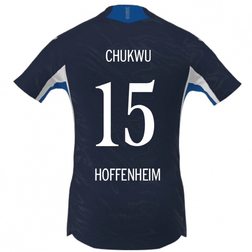 Danxen Kobiety Emmanuel Chukwu #15 Granatowy Biały Domowa Koszulka 2025/26 Koszulki Klubowe