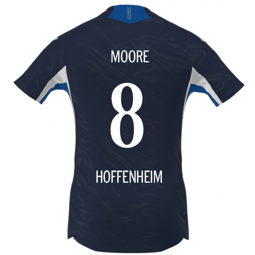 Danxen Kobiety Matthew Moore #8 Granatowy Biały Domowa Koszulka 2025/26 Koszulki Klubowe