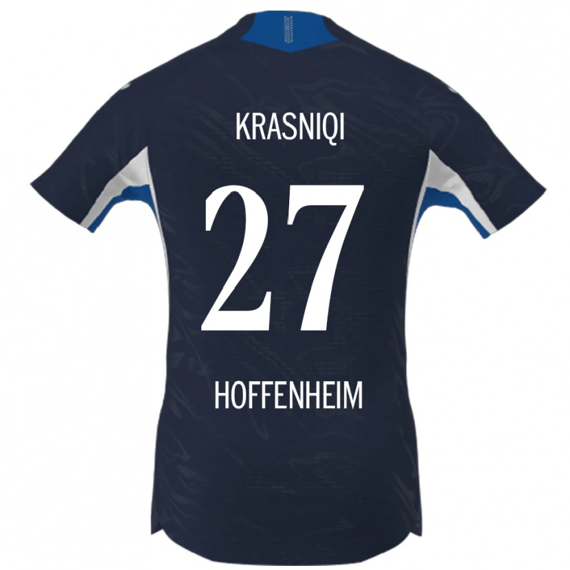Danxen Kobiety Leonard Krasniqi #27 Granatowy Biały Domowa Koszulka 2025/26 Koszulki Klubowe