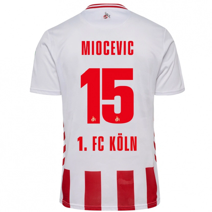 Danxen Kobiety Gabriel Miocevic #15 Biały Czerwony Domowa Koszulka 2025/26 Koszulki Klubowe