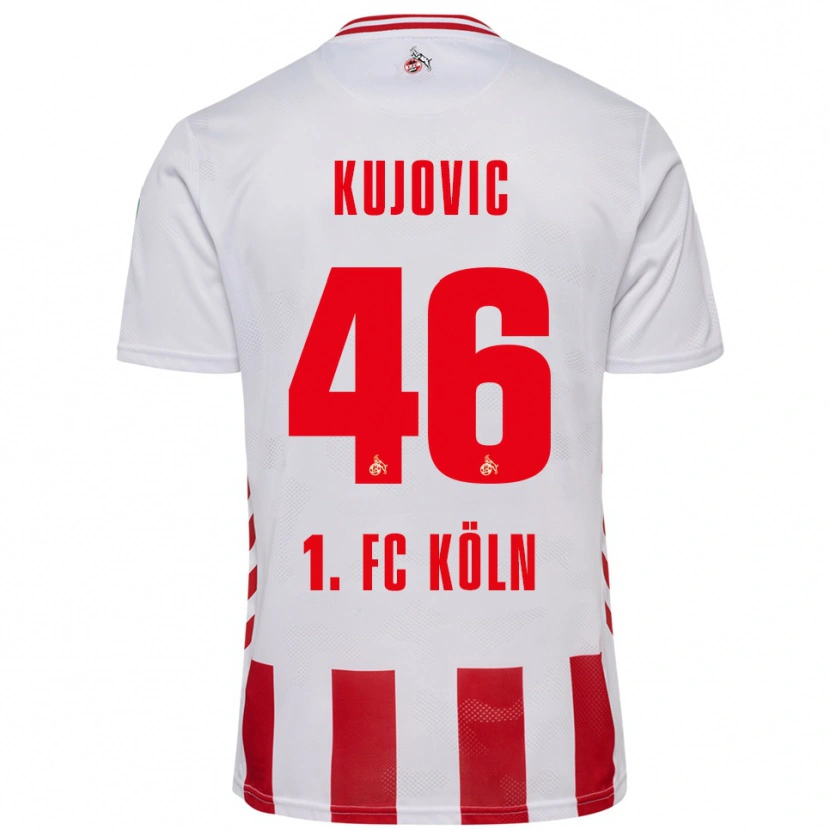 Danxen Kobiety Emin Kujovic #46 Biały Czerwony Domowa Koszulka 2025/26 Koszulki Klubowe