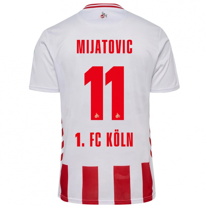 Danxen Kobiety Luca Mijatovic #11 Biały Czerwony Domowa Koszulka 2025/26 Koszulki Klubowe