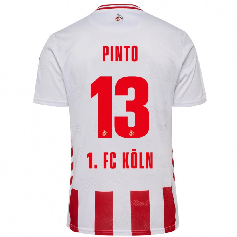 Danxen Kobiety João Pinto #13 Biały Czerwony Domowa Koszulka 2025/26 Koszulki Klubowe