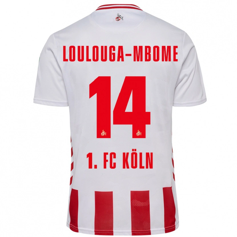 Danxen Kobiety Pascal Loulouga-Mbome #14 Biały Czerwony Domowa Koszulka 2025/26 Koszulki Klubowe