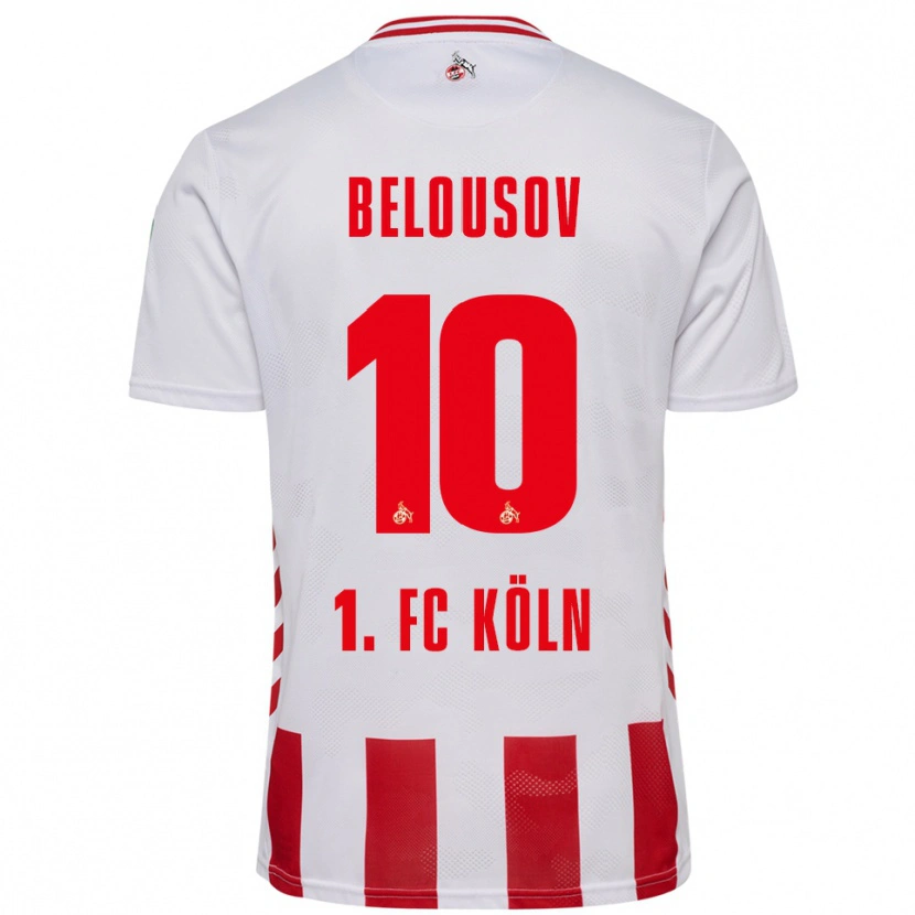Danxen Kobiety Artem Belousov #10 Biały Czerwony Domowa Koszulka 2025/26 Koszulki Klubowe