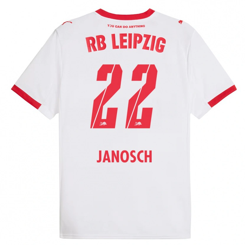 Danxen Kobiety Luca Janosch #22 Biały Czerwony Domowa Koszulka 2025/26 Koszulki Klubowe