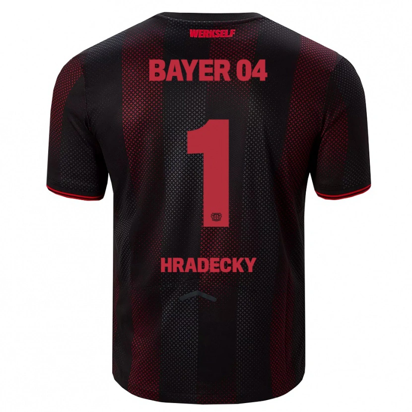Danxen Kobiety Lukas Hradecky #1 Czarny Czerwony Domowa Koszulka 2025/26 Koszulki Klubowe