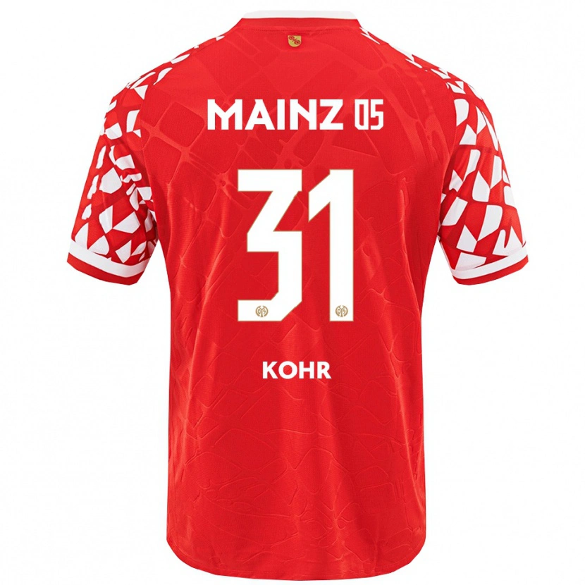 Danxen Kobiety Dominik Kohr #31 Czerwony Biały Domowa Koszulka 2025/26 Koszulki Klubowe