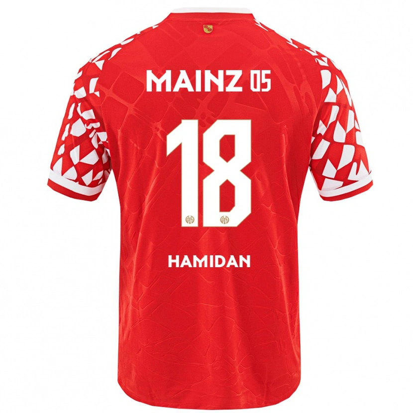 Danxen Kobiety Ilyas Hamidan #18 Czerwony Biały Domowa Koszulka 2025/26 Koszulki Klubowe