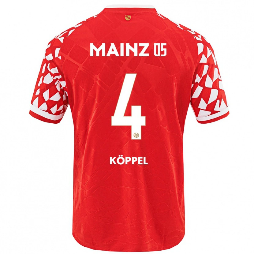 Danxen Kobiety Domenic Köppel #4 Czerwony Biały Domowa Koszulka 2025/26 Koszulki Klubowe