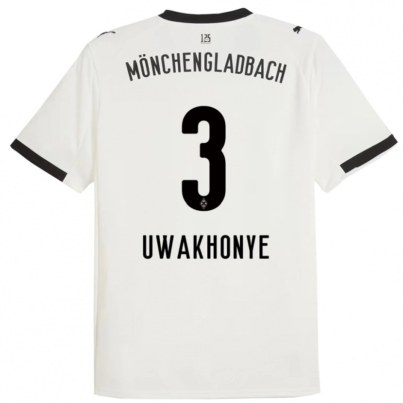 Danxen Kobiety Joshua Uwakhonye #3 Biały Czarny Domowa Koszulka 2025/26 Koszulki Klubowe