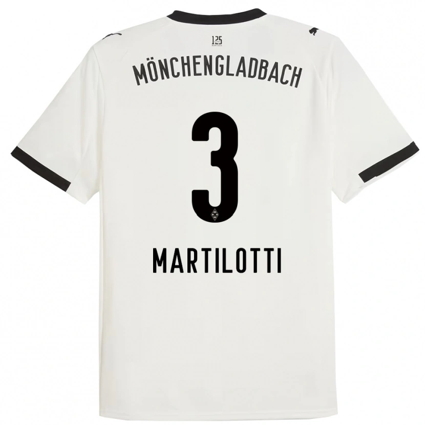 Danxen Kobiety Francesco Martilotti #3 Biały Czarny Domowa Koszulka 2025/26 Koszulki Klubowe