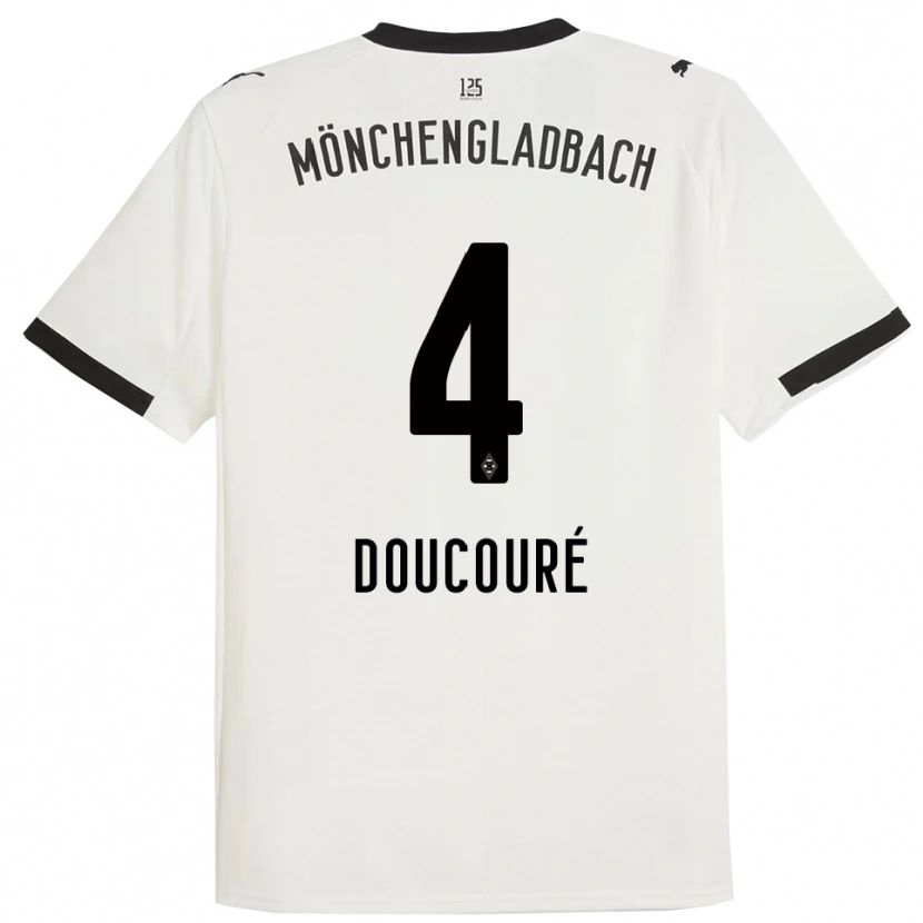 Danxen Kobiety Mamadou Doucoure #4 Biały Czarny Domowa Koszulka 2025/26 Koszulki Klubowe