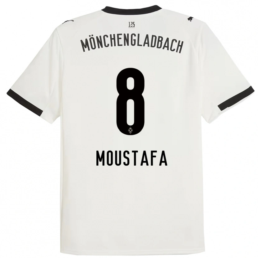 Danxen Kobiety Moustafa Ashraf Moustafa #8 Biały Czarny Domowa Koszulka 2025/26 Koszulki Klubowe