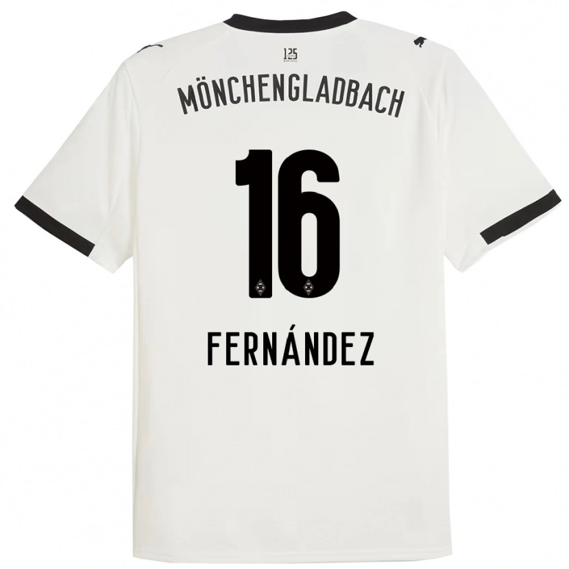 Danxen Kobiety Oriol Fernandez Berenguer #16 Biały Czarny Domowa Koszulka 2025/26 Koszulki Klubowe