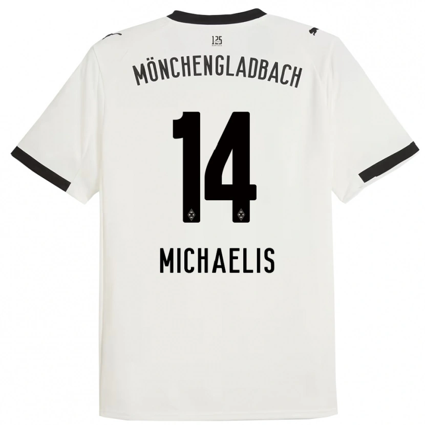 Danxen Kobiety Yannick Michaelis #14 Biały Czarny Domowa Koszulka 2025/26 Koszulki Klubowe