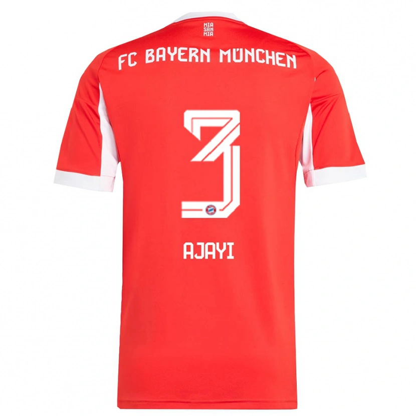 Danxen Kobiety Richard Ajayi #3 Biały Czerwony Domowa Koszulka 2025/26 Koszulki Klubowe