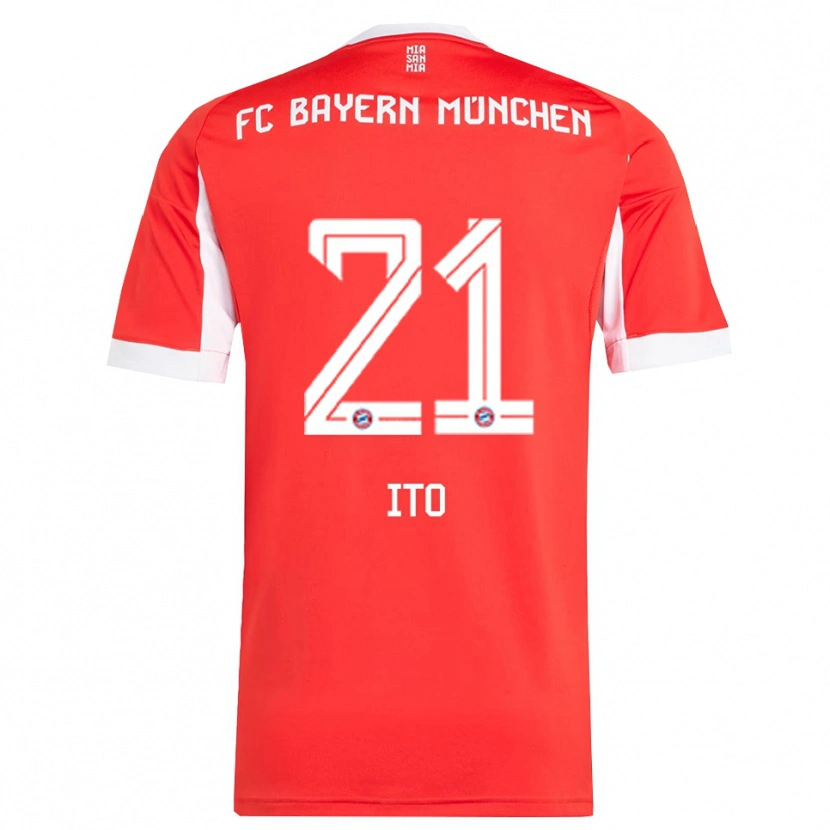 Danxen Kobiety Hiroki Ito #21 Biały Czerwony Domowa Koszulka 2025/26 Koszulki Klubowe