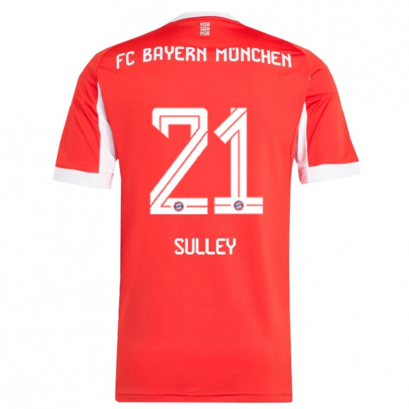 Danxen Kobiety Williams Baffour Sulley #21 Biały Czerwony Domowa Koszulka 2025/26 Koszulki Klubowe