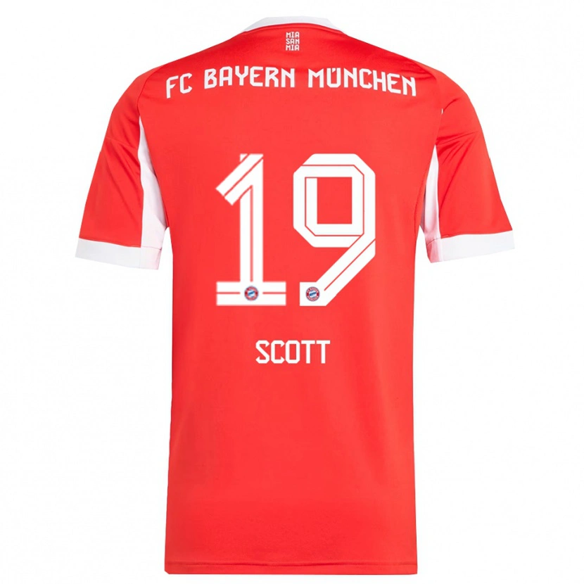 Danxen Kobiety Michael Scott #19 Biały Czerwony Domowa Koszulka 2025/26 Koszulki Klubowe