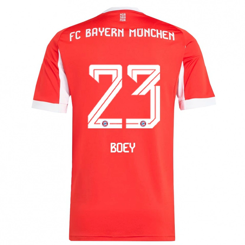 Danxen Kobiety Sacha Boey #23 Biały Czerwony Domowa Koszulka 2025/26 Koszulki Klubowe