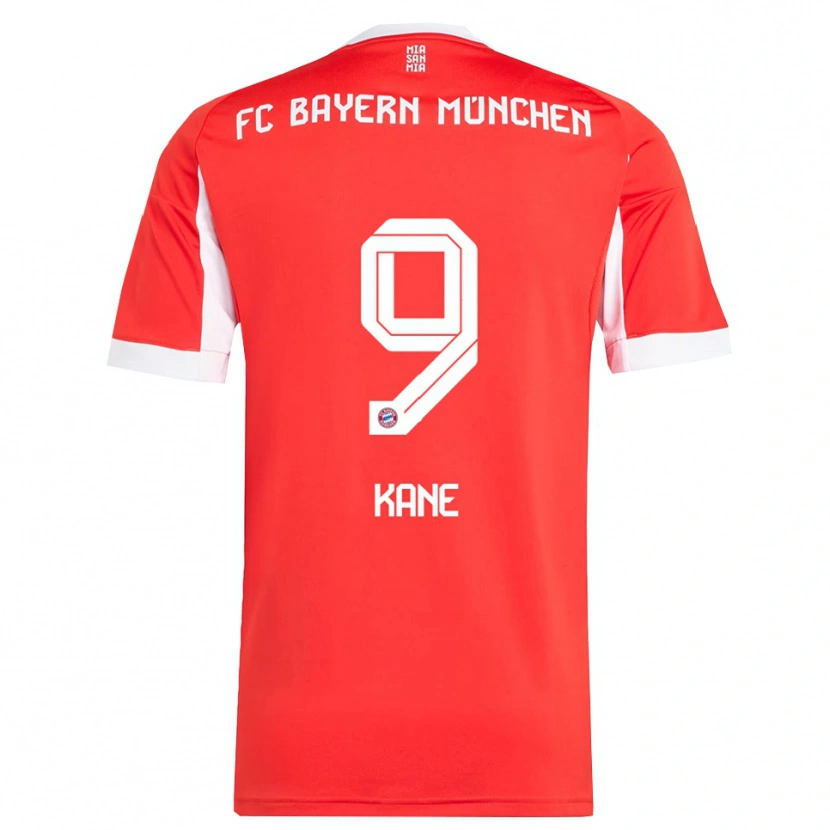 Danxen Kobiety Harry Kane #9 Biały Czerwony Domowa Koszulka 2025/26 Koszulki Klubowe