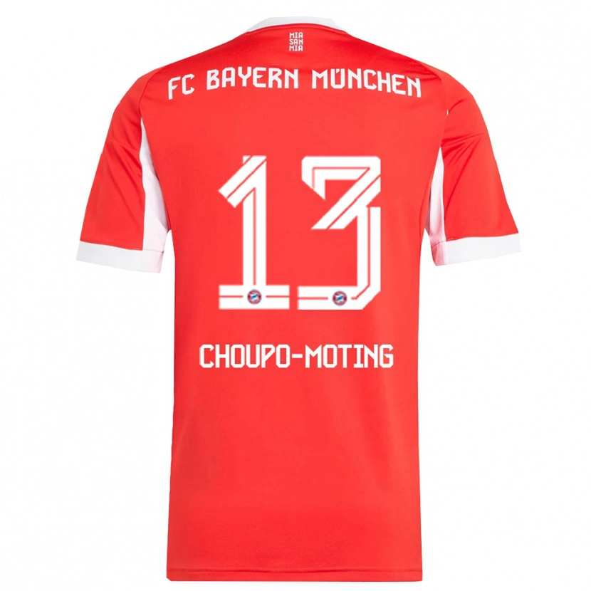 Danxen Kobiety Eric Maxim Choupo-Moting #13 Biały Czerwony Domowa Koszulka 2025/26 Koszulki Klubowe