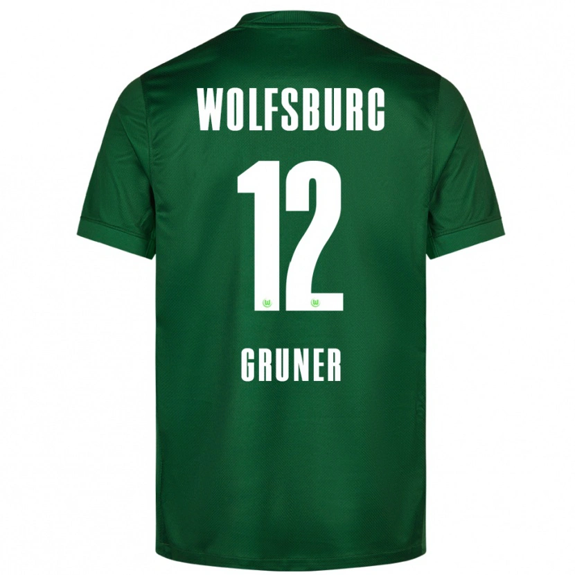 Danxen Kobiety Paul Gruner #12 Zielony Biały Domowa Koszulka 2025/26 Koszulki Klubowe