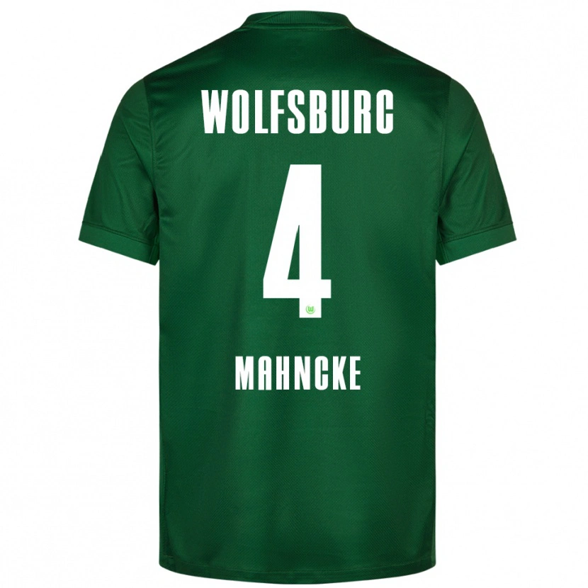 Danxen Kobiety Arne Mahncke #4 Zielony Biały Domowa Koszulka 2025/26 Koszulki Klubowe