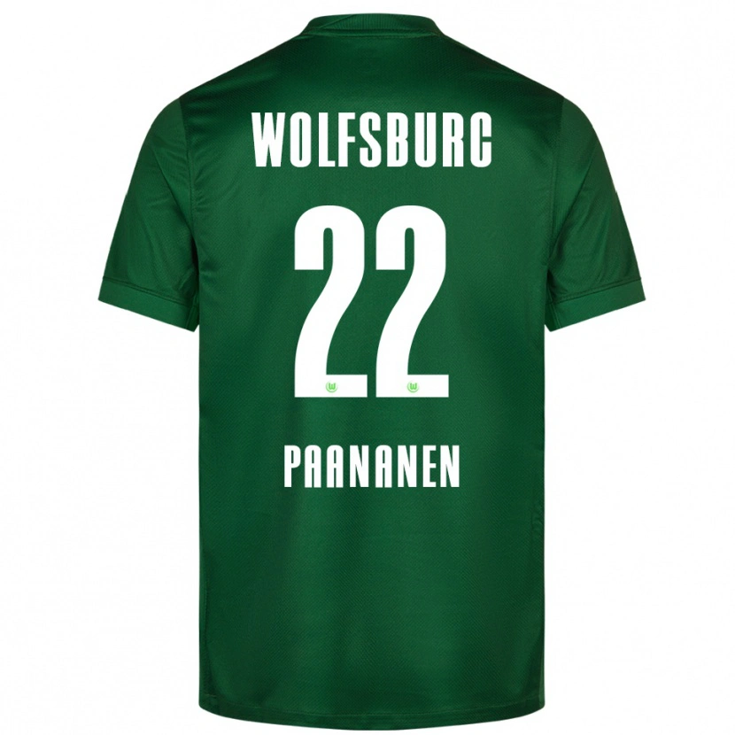 Danxen Kobiety Otto Paananen #22 Zielony Biały Domowa Koszulka 2025/26 Koszulki Klubowe