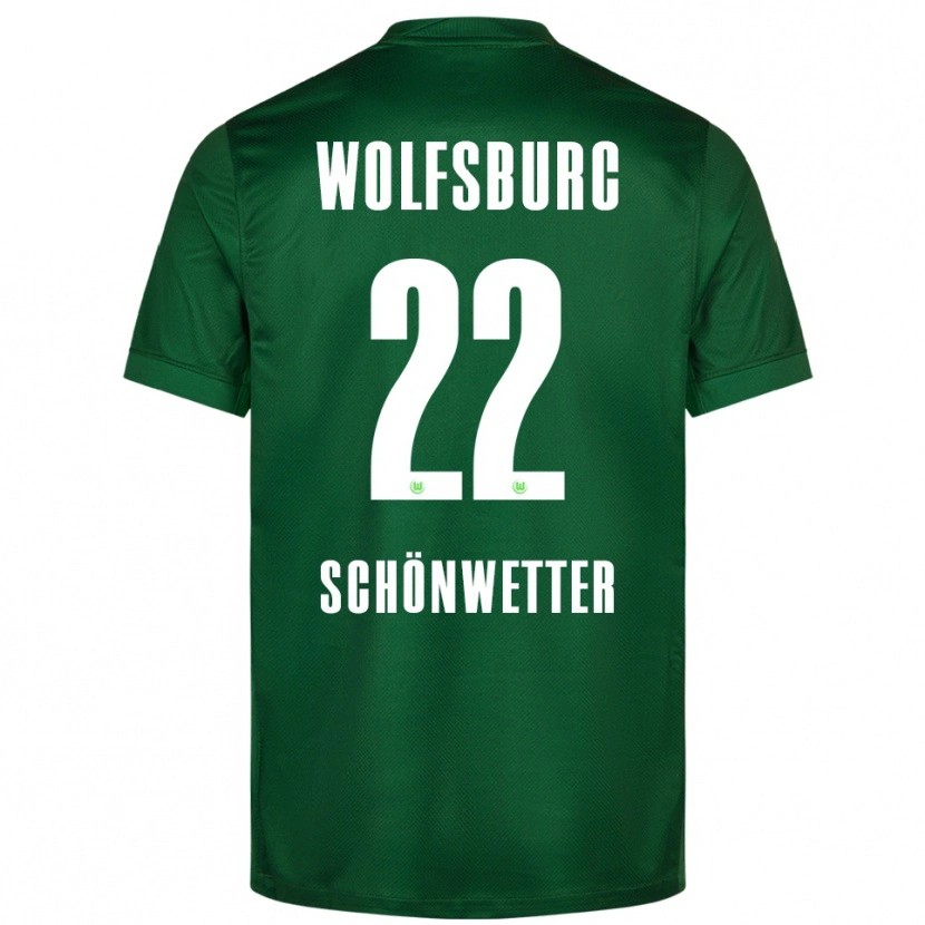 Danxen Kobiety Christina Schönwetter #22 Zielony Biały Domowa Koszulka 2025/26 Koszulki Klubowe