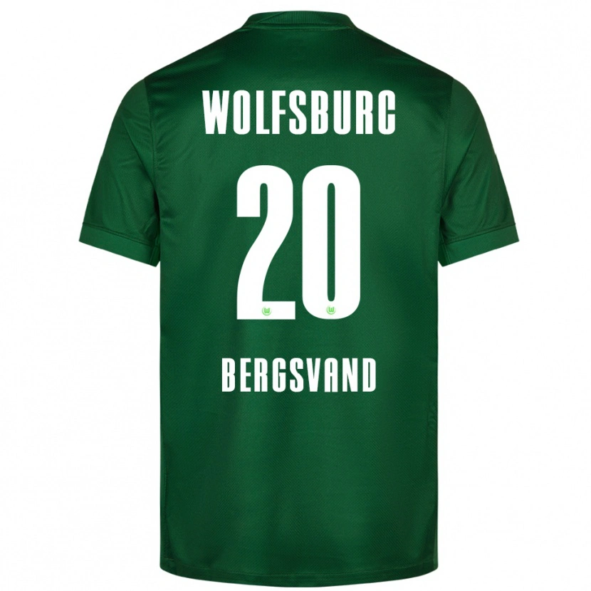 Danxen Kobiety Guro Bergsvand #20 Zielony Biały Domowa Koszulka 2025/26 Koszulki Klubowe