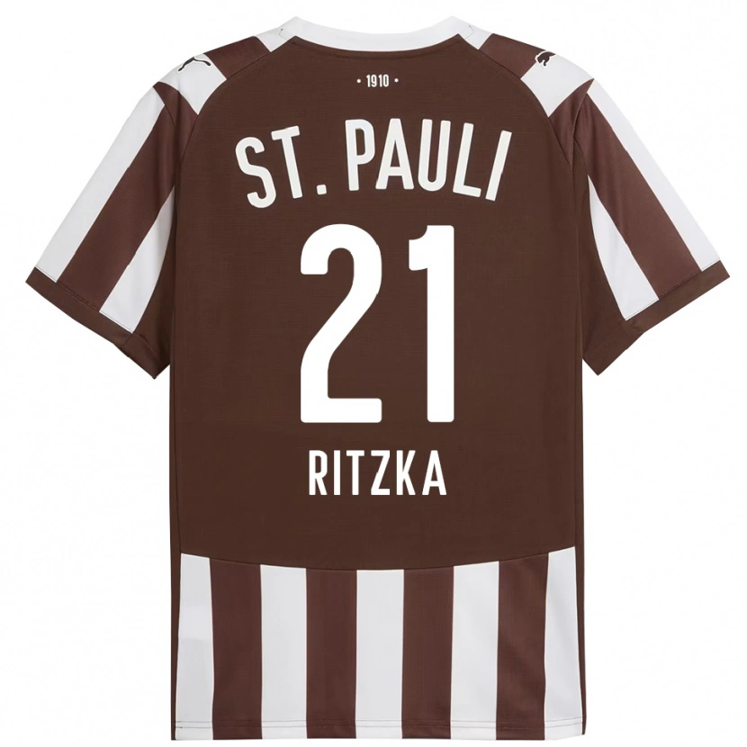 Danxen Kobiety Lars Ritzka #21 Kawa Z Mlekiem Biały Domowa Koszulka 2025/26 Koszulki Klubowe
