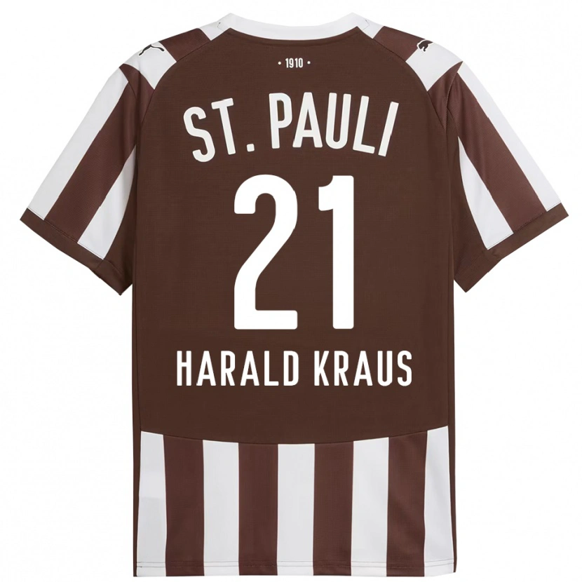 Danxen Kobiety Stefan Harald Kraus #21 Kawa Z Mlekiem Biały Domowa Koszulka 2025/26 Koszulki Klubowe