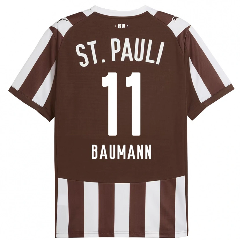 Danxen Kobiety Malte Baumann #11 Kawa Z Mlekiem Biały Domowa Koszulka 2025/26 Koszulki Klubowe